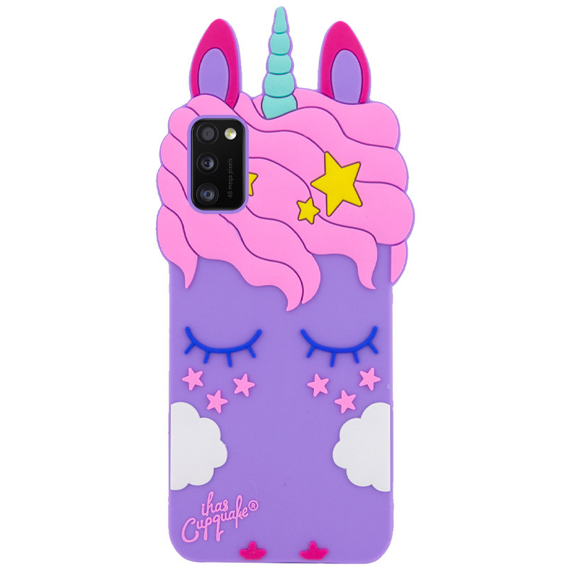 

Силiконова накладка 3D Little Unicorn для Samsung Galaxy A41 (Фіолетовий, єдиноріг)