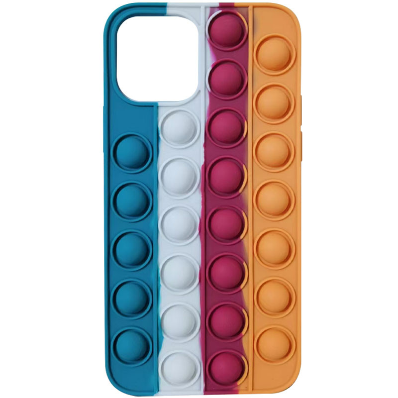 

Силиконовый 3D чехол-антистресс Pop it Bubble для Apple iPhone 12 Pro / 12 (6.1") Cosmos blue / Orange (184203)