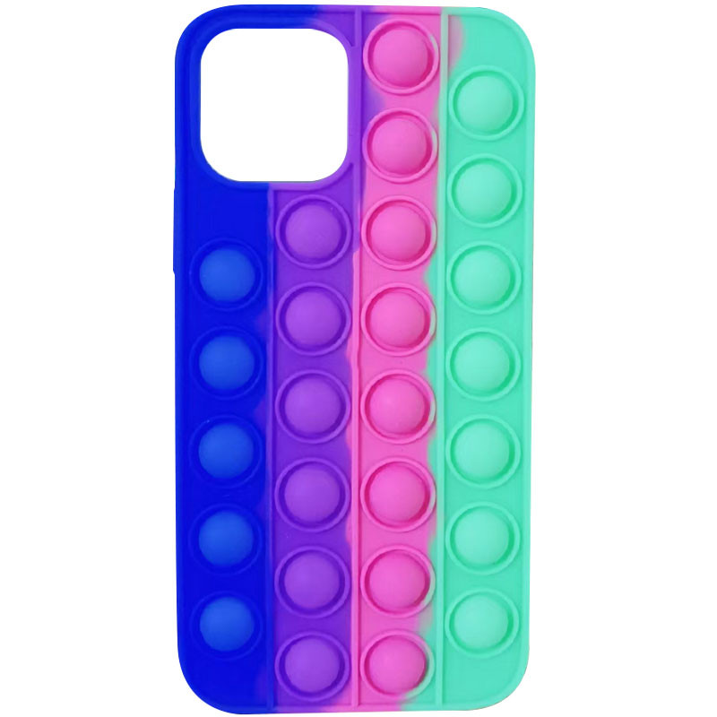 

Силиконовый 3D чехол-антистресс Pop it Bubble для Apple iPhone 12 Pro Max (6.7") Ultra Violet / Spearmint (184215)