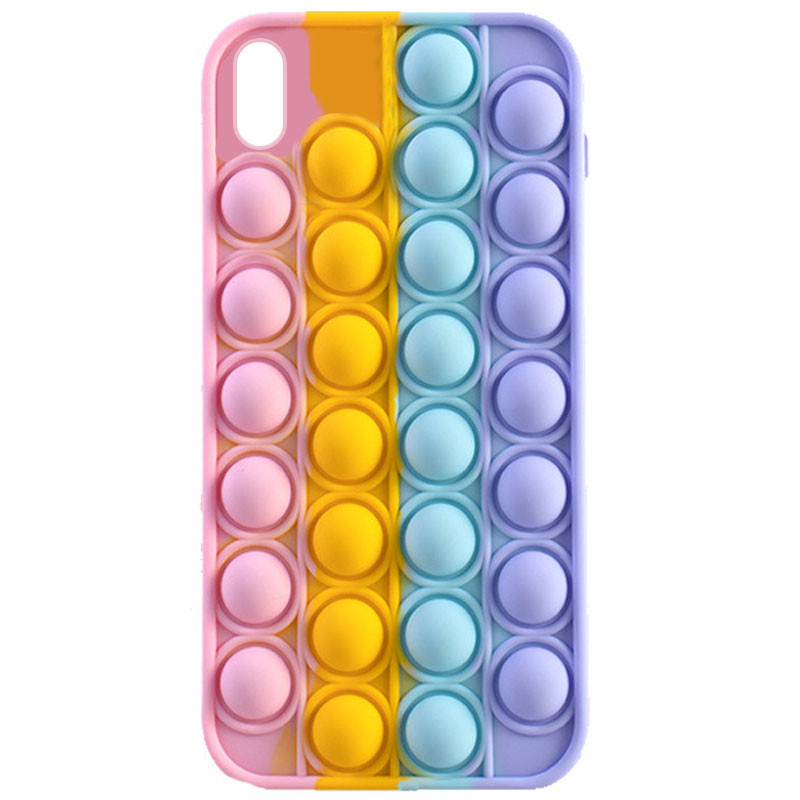 

Силиконовый 3D чехол-антистресс Pop it Bubble для Apple iPhone X / XS (5.8") Pink / Light Dasheen (184234)