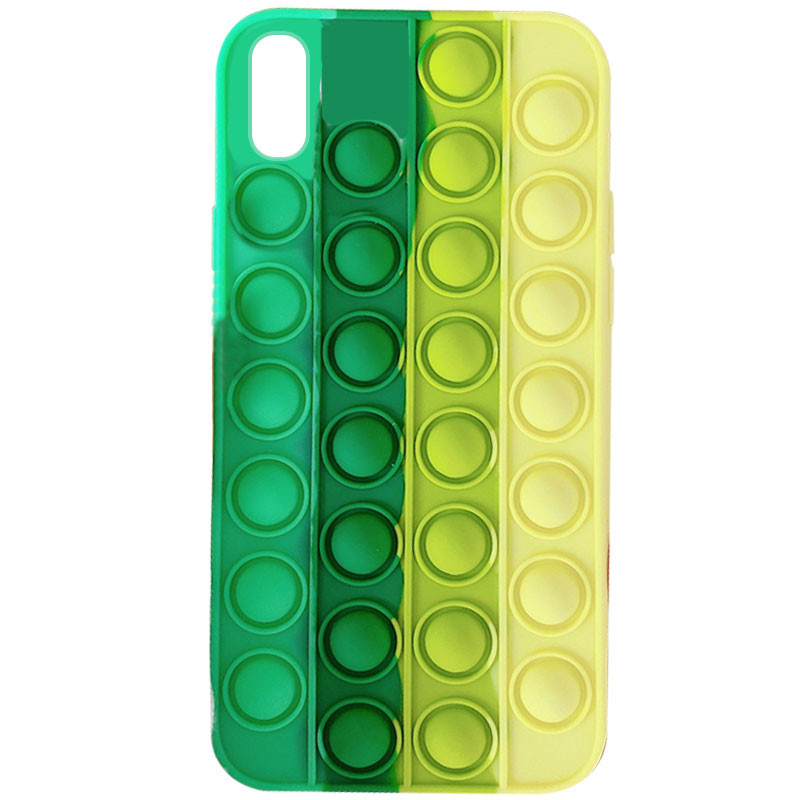 

Силиконовый 3D чехол-антистресс Pop it Bubble для Apple iPhone XS Max (6.5") Spearmint / Yellow (184249)