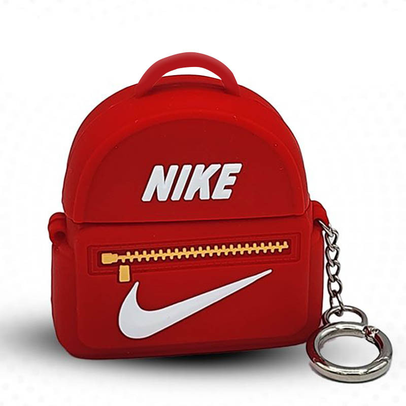 

Силиконовый футляр Brand для наушников AirPods 1/2 + карабин Nike Bag Red (259389)