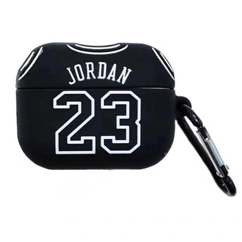 

Силиконовый футляр Brand для наушников AirPods Pro 2 + карабин Jordan Black (259508)