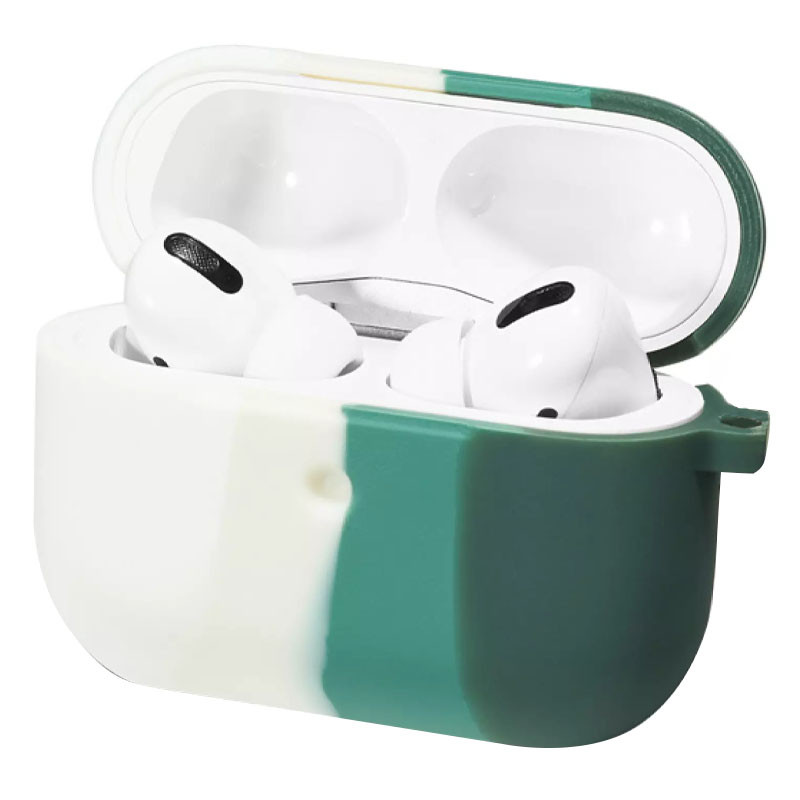 

Силіконовий футляр Colorfull для навушників AirPods 3 (Білий / зелений)