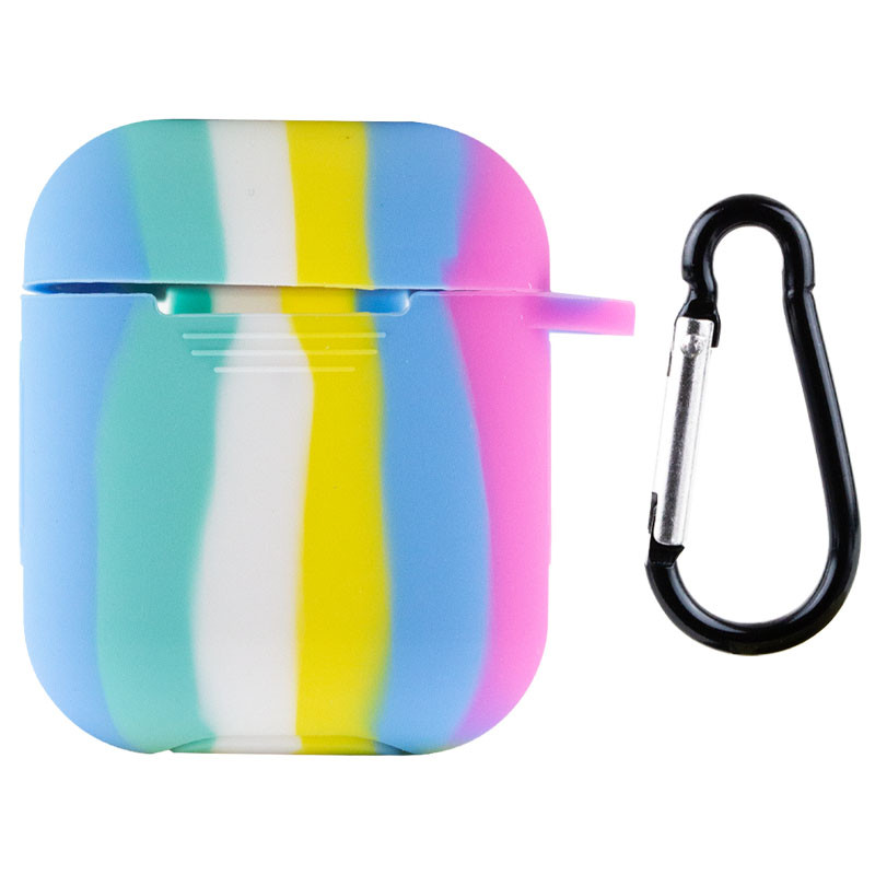 

Силиконовый футляр Colorfull для наушников AirPods 1/2 (Голубой / Темно-розовый)