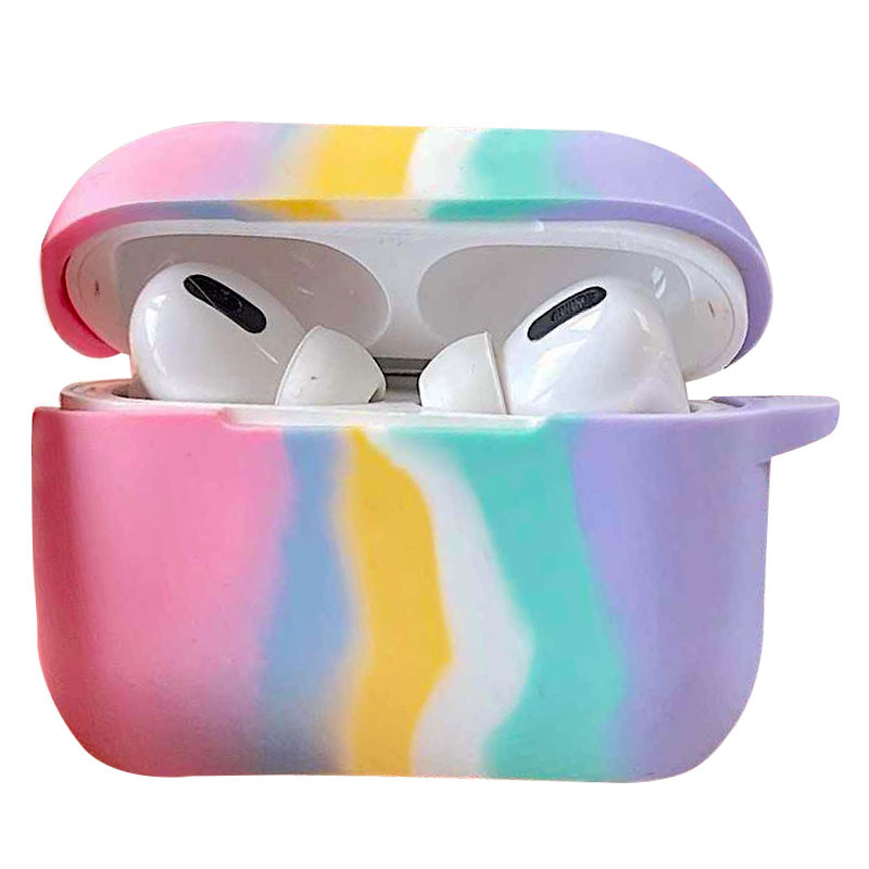 

Силиконовый футляр Colorfull для наушников AirPods Pro Розовый / Голубой (194613)