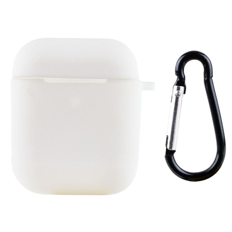 

Силіконовий футляр для навушників AirPods 1/2 (Білий / White)