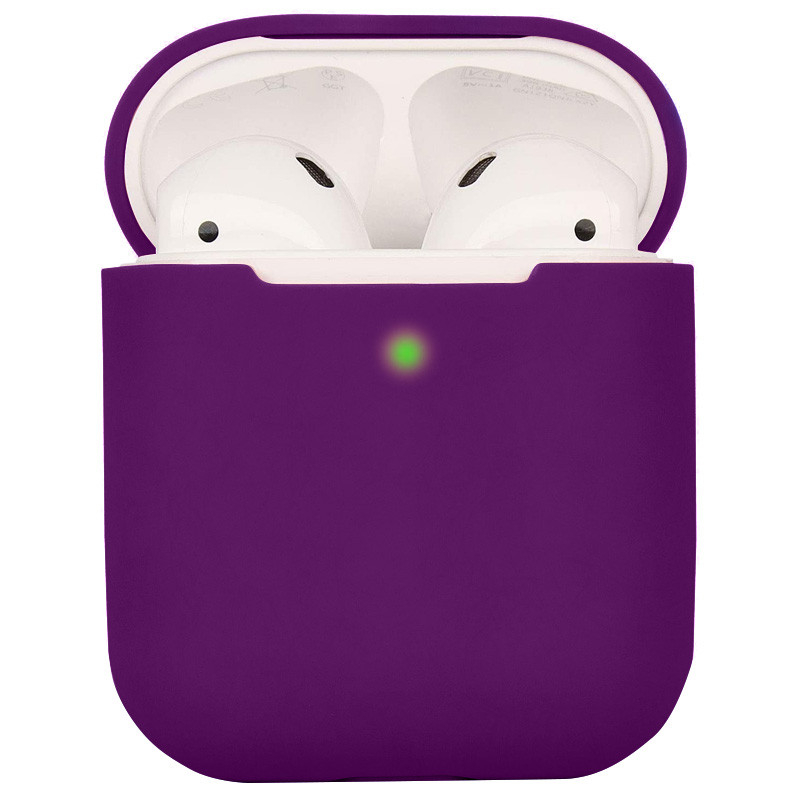 

Силиконовый футляр для наушников AirPods 1/2 Фиолетовый / Grape (170310)