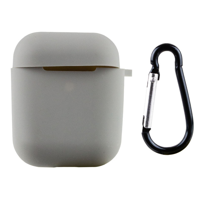 

Силиконовый футляр для наушников AirPods 1/2 Серый / Olive (201597)