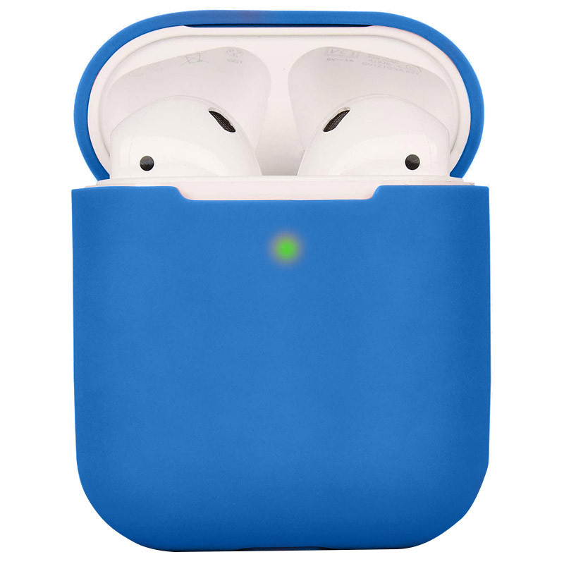 

Силиконовый футляр для наушников AirPods 1/2 Синий / Royal blue (170307)