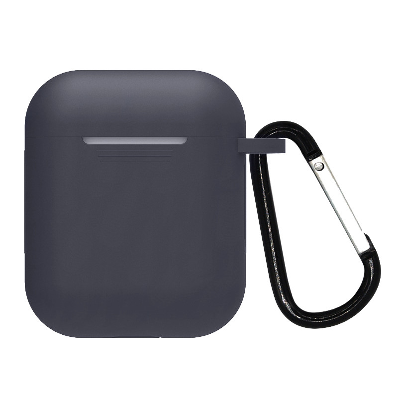 

Силиконовый футляр для наушников Airpods Hang + карабин Серый / Dark Gray (198248)