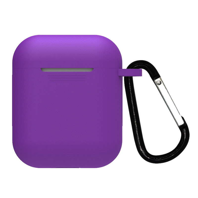 

Силиконовый футляр для наушников Airpods Hang + карабин Фиолетовый / Violet (198247)