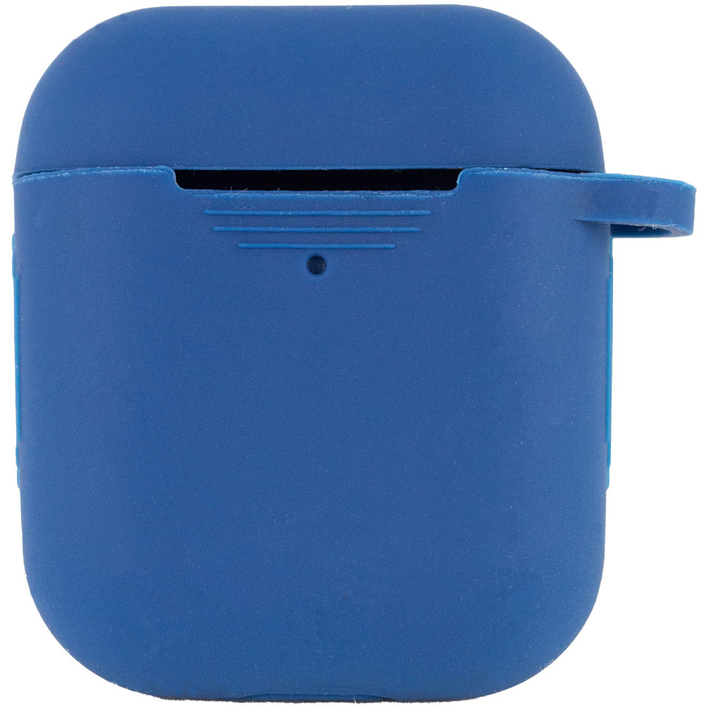 

Силіконовий футляр для навушників Airpods Slim Circle (Синій / Navy blue)