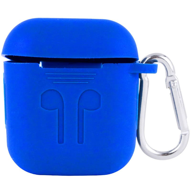 

Силиконовый футляр для наушников Airpods 1/2 Slim Logo + карабин Синий / Shiny blue (203306)