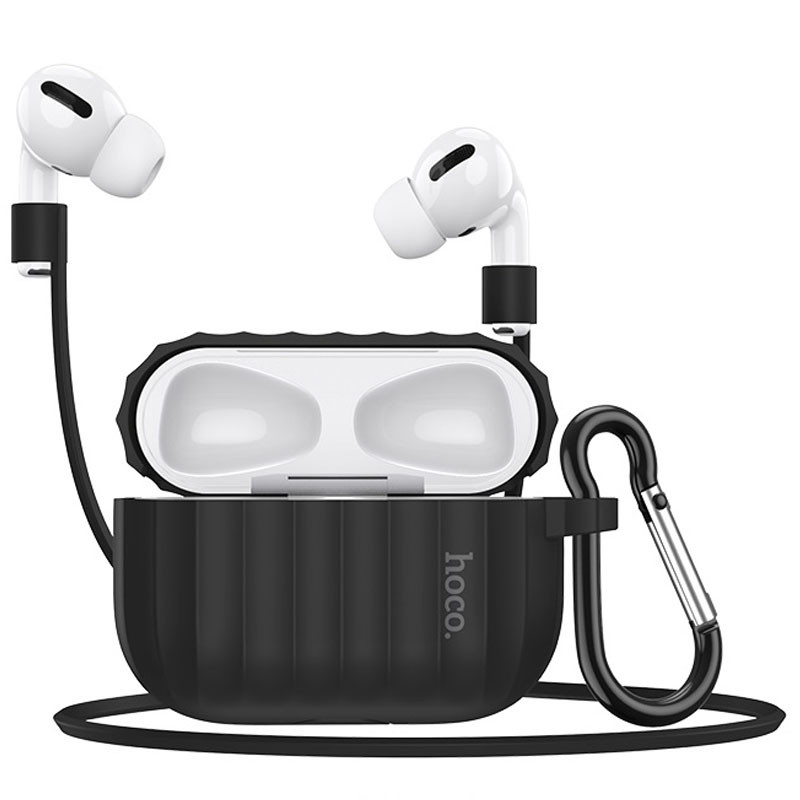 

Силіконовий футляр Hoco WB20 для навушників AirPods Pro (Чорний)