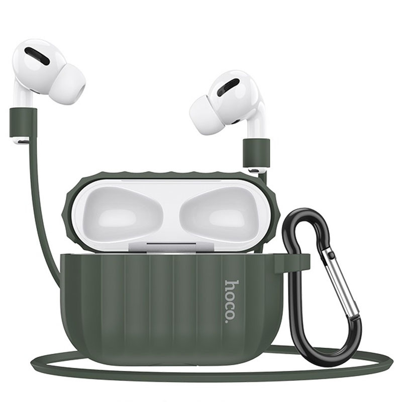 

Силіконовий футляр Hoco WB20 для навушників AirPods Pro (Темно-зелений)