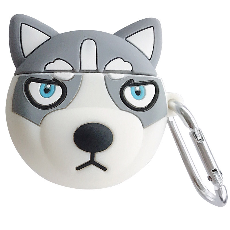 

Силиконовый футляр Husky для наушников AirPods Pro 2 + карабин Серый (259501)