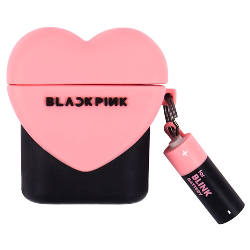 

Силиконовый футляр Logo series для наушников AirPods 1/2 + карабин (Blackpink)