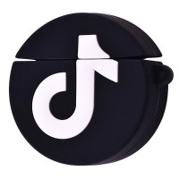 Силиконовый футляр Logo series для наушников AirPods 1/2 + карабин