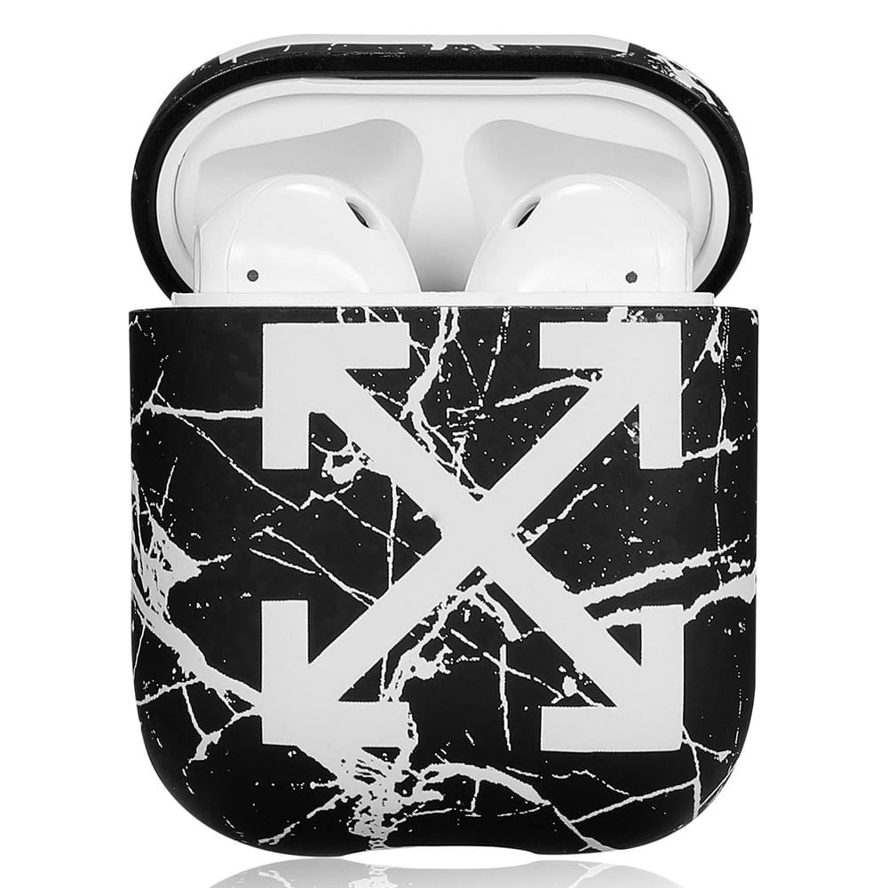 

Силіконовий футляр Off White для навушників AirPods (Black)