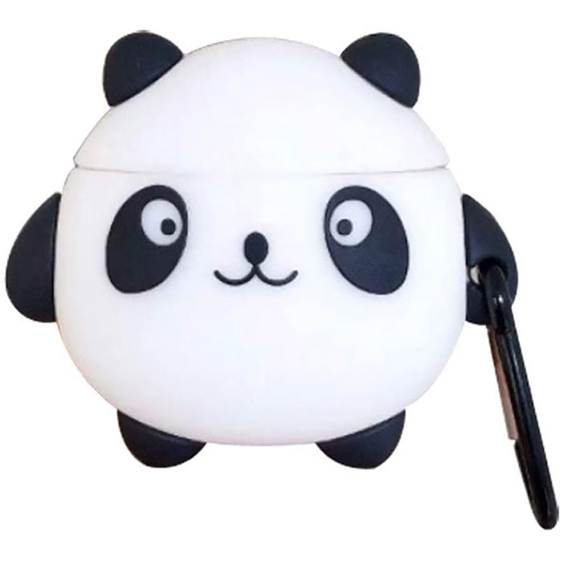 

Силіконовий футляр Panda для навушників AirPods (Чорно - білий)