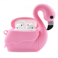 Силіконовий футляр Pink Flamingo для навушників AirPods