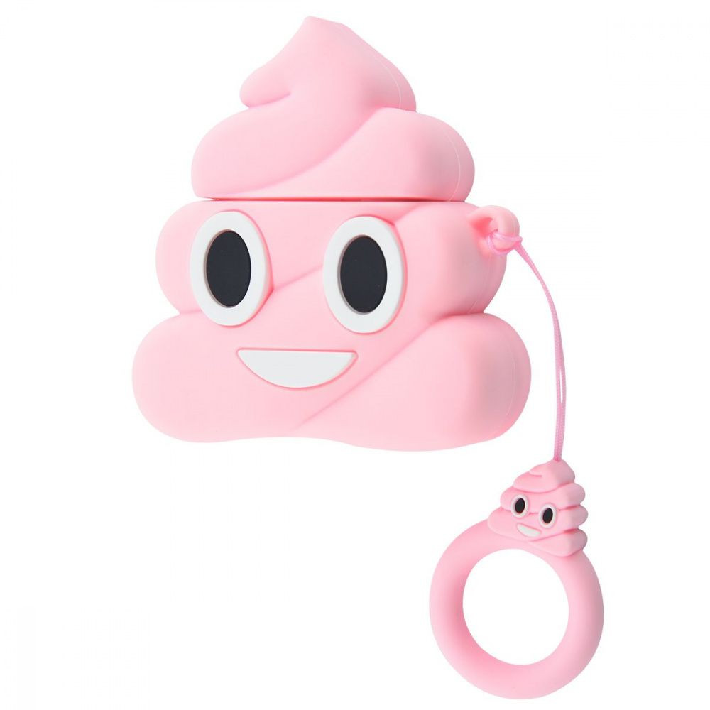 

Силиконовый футляр Poop для наушников AirPods Розовый (152251)