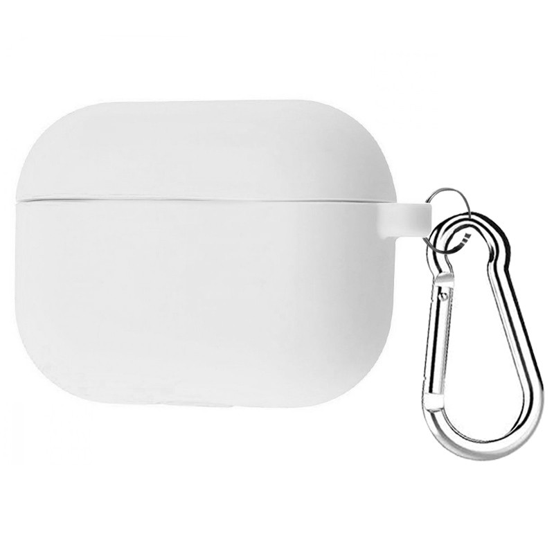 

Силиконовый футляр с карабином для наушников AirPods Pro Белый / White (149367)