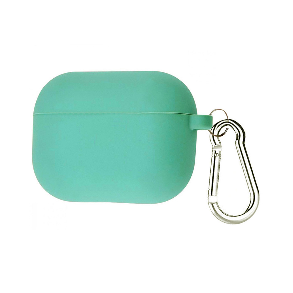 

Силиконовый футляр с карабином для наушников AirPods Pro Бирюзовый / Ice Blue (156153)