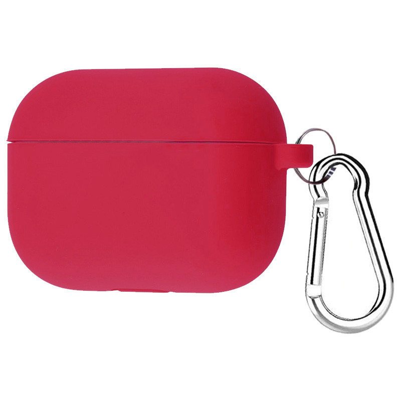

Силиконовый футляр с карабином для наушников AirPods Pro Красный / Rose Red (149371)