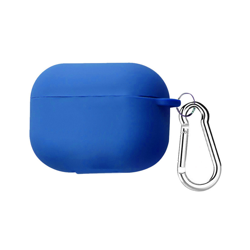 

Силиконовый футляр с карабином для наушников AirPods Pro Синий / Royal blue (156155)