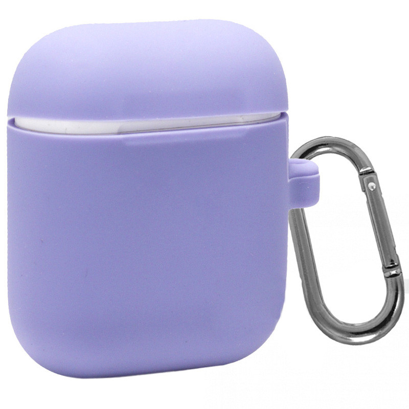 

Силиконовый футляр с карабином для наушников AirPods Фиолетовый / Violet (162873)