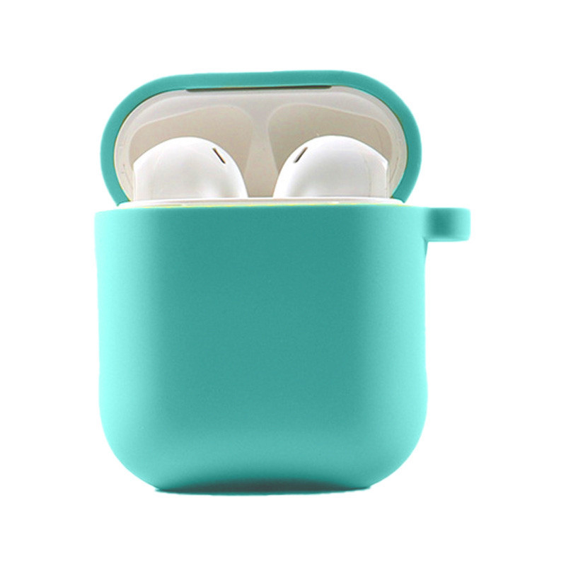 

Силиконовый футляр с микрофиброй для наушников Airpods 1/2 Бирюзовый / Ice Blue (157156)