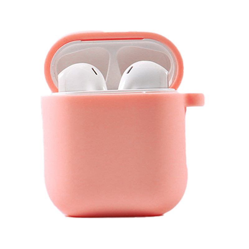 

Силіконовий футляр з мікрофіброю для навушників Airpods 1/2 (Рожевий / Peach)