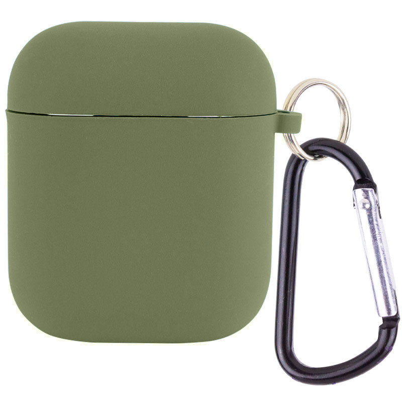 

Силиконовый футляр с микрофиброй для наушников Airpods 1/2 Зеленый / Dark Olive (248023)