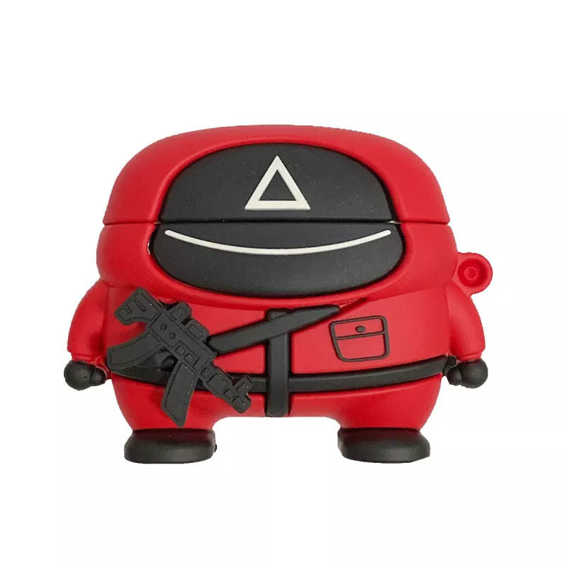 

Силиконовый футляр Squid Game для наушников AirPods Pro Красный / Треугольник Солдат (200606)