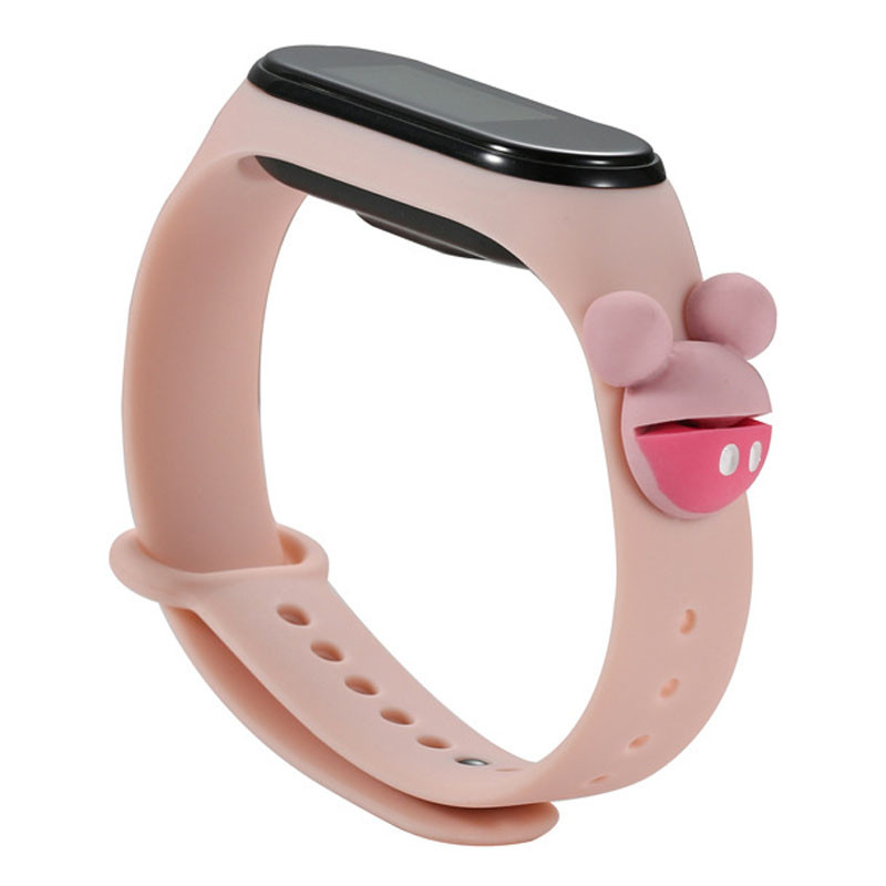 

Силиконовый ремешок Cartoon Face для Xiaomi Mi Band 3/4 Розовый / Микки Маус (149459)