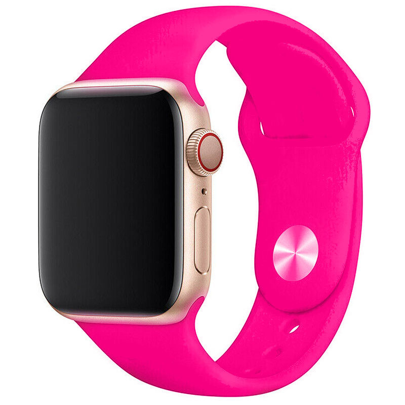 

Силиконовый ремешок для Apple watch 38mm/40mm/41mm (Розовый / Barbie pink)