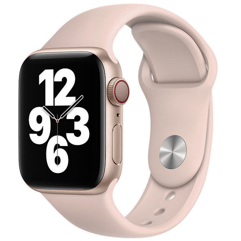 

Силиконовый ремешок для Apple watch 42mm / 44mm (Розовый / Light Flamingo)