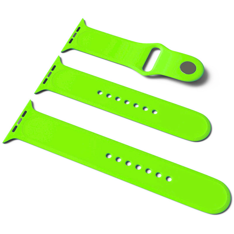 

Силиконовый ремешок для Apple Watch Sport Band 38 / 40 / 41 (S/M & M/L) 3pcs (Салатовый / Neon green)