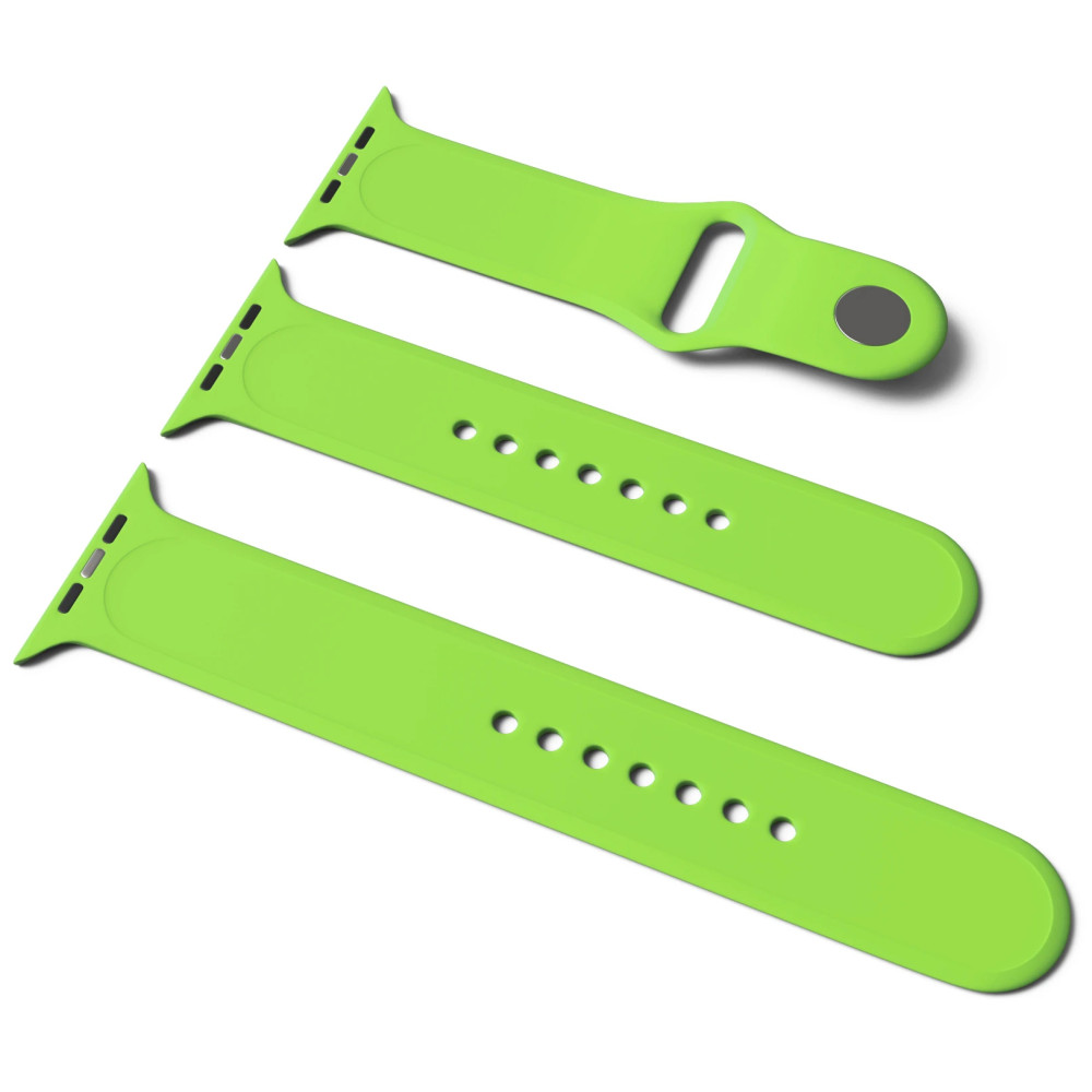 

Силиконовый ремешок для Apple Watch Sport Band 38 / 40 / 41 (S/M & M/L) 3pcs (Зеленый / Green)