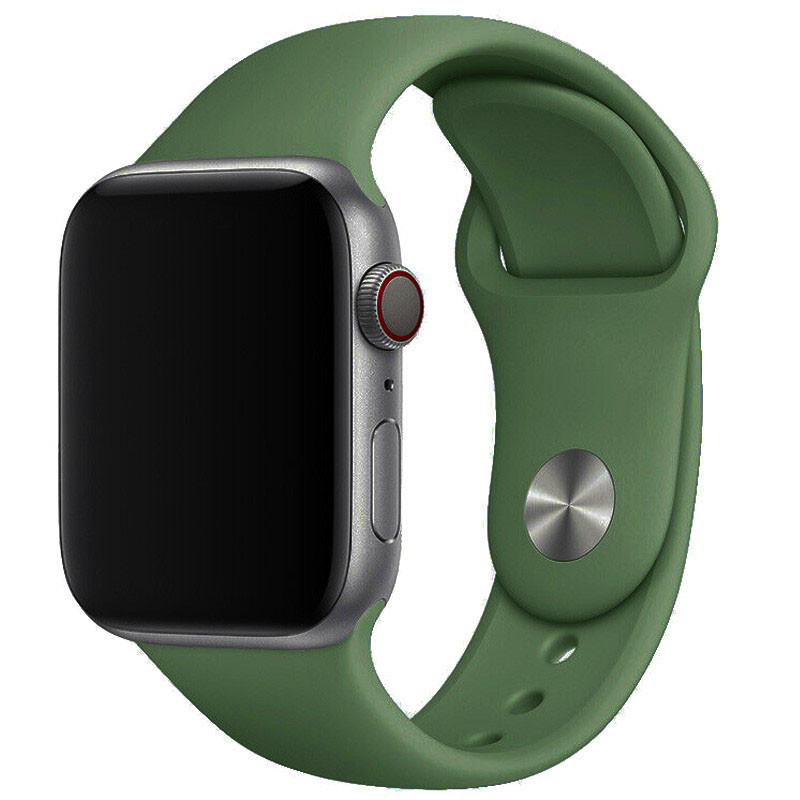 

Силиконовый ремешок для Apple Watch Sport Band 42 / 44 / 45 / 49 (S/M & M/L) 3pcs Зеленый / Clover (231789)