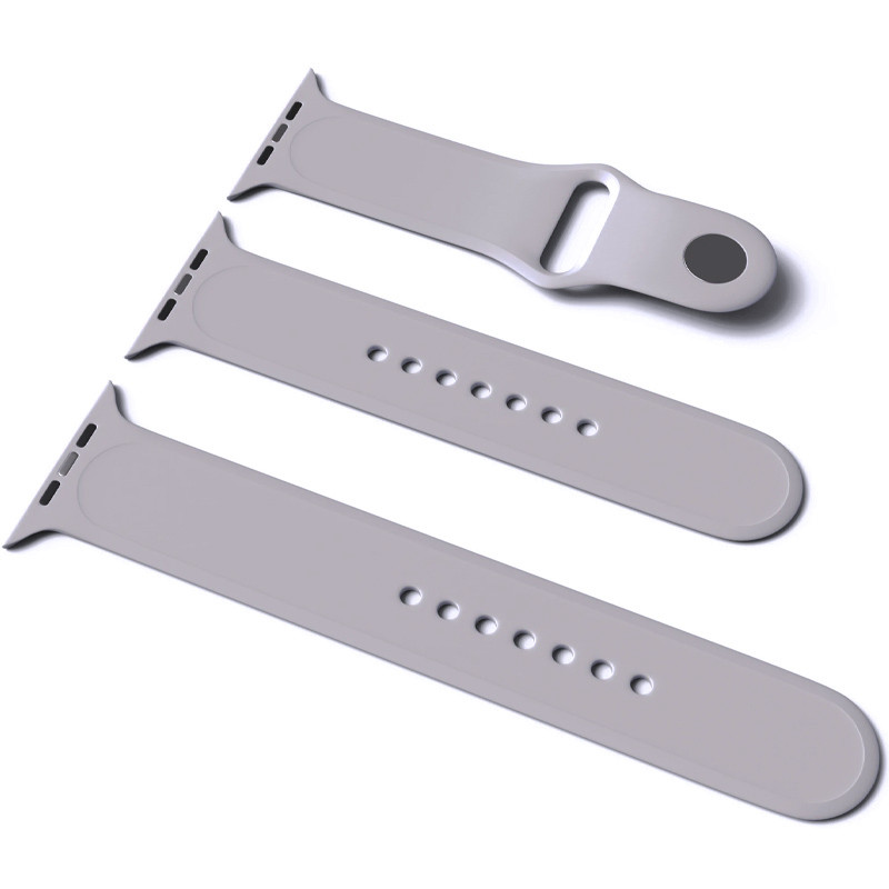 

Силиконовый ремешок для Apple Watch Sport Band 42 / 44 (S/M & M/L) 3pcs Серый / Mist Blue (152936)