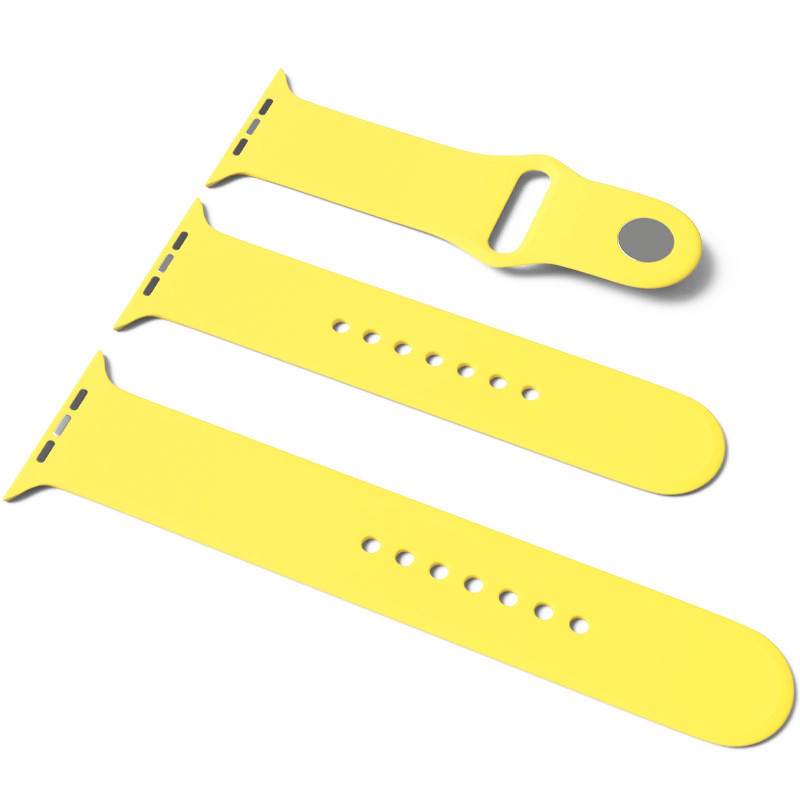 

Силиконовый ремешок для Apple Watch Sport Band 42 / 44 / 45 (S/M & M/L) 3pcs (Желтый / Yellow)