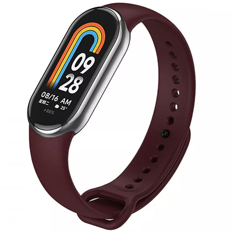 

Силиконовый ремешок для Xiaomi Mi Band 8 Бордовый / Plum (260837)