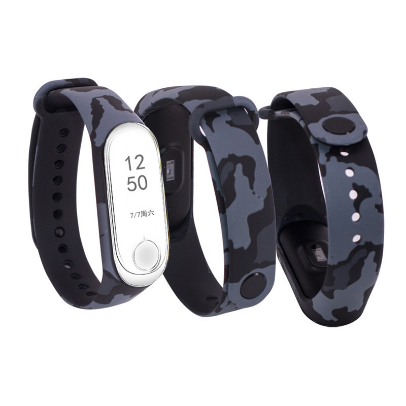 

Силиконовый ремешок с рисунком для Xiaomi Mi Band 5 / 6 Хаки / Серый (149418)
