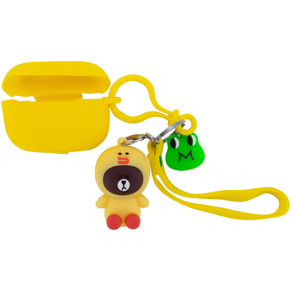 

Силиконовый футляр Cute Charm для наушников AirPods Pro (Медведь в костюме / Желтый)