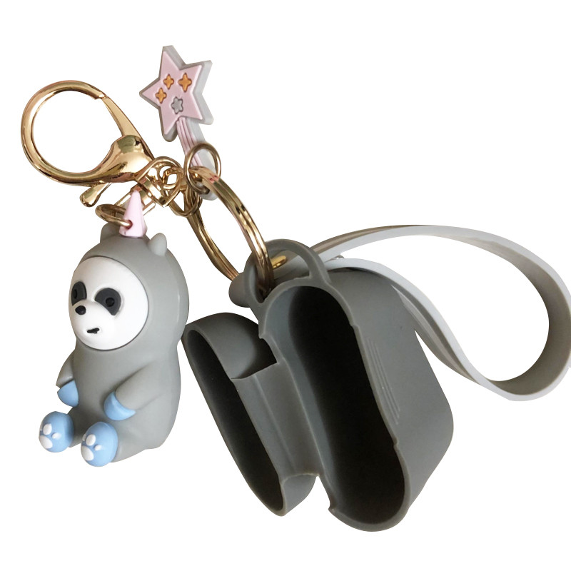

Силиконовый футляр Cute Charm для наушников AirPods Pro Панда / Серый (124377)