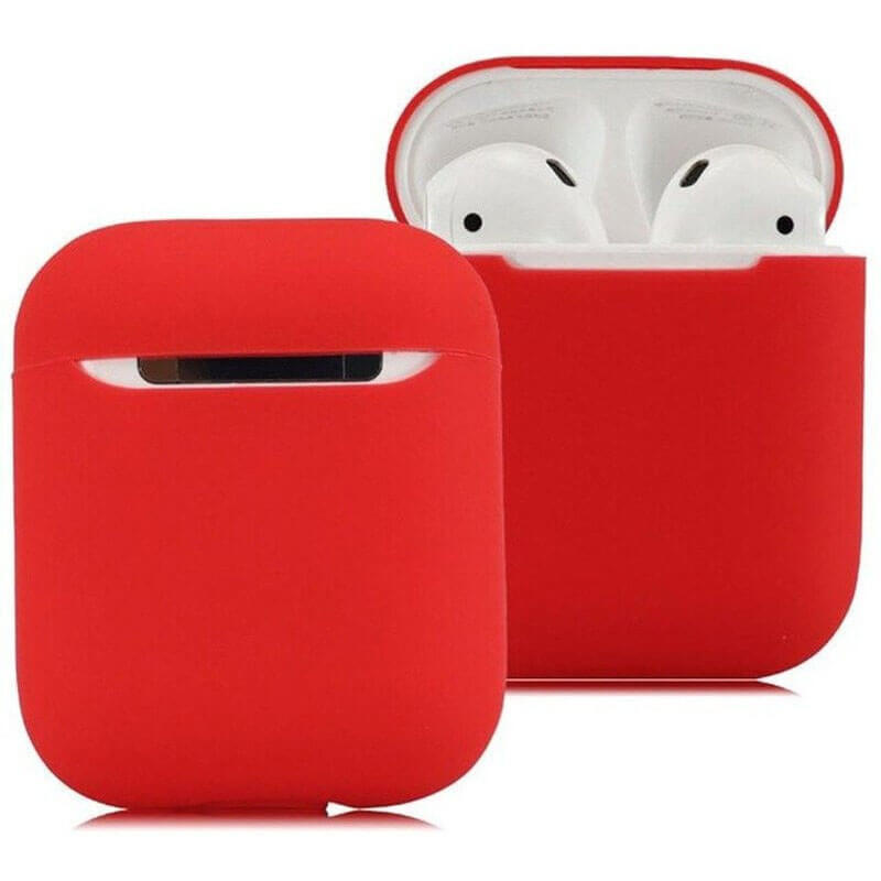 

Силиконовый футляр для наушников Airpods Ultra Slim Красный / Wine red (143070)