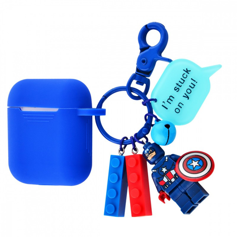 

Силиконовый футляр Lego Heroes series для наушников AirPods Капитан Америка (106490)